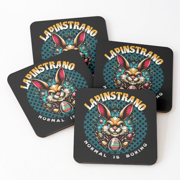 Item preview, Lapinstrano Retro Teal Easter Rabbit designed and sold by FaeryNuff.