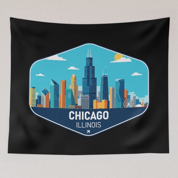 Aperçu de l'œuvre Souvenir de voyage de Chicago, Illinois créée et vendue par RareDeerArt.