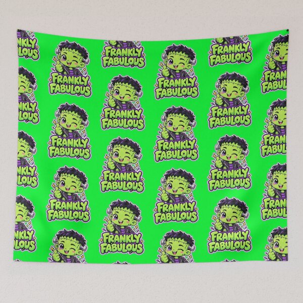 Item preview, Frankly Fabulous - Cute Frankenstein Halloween Sticker designed and sold by Visual Dept..