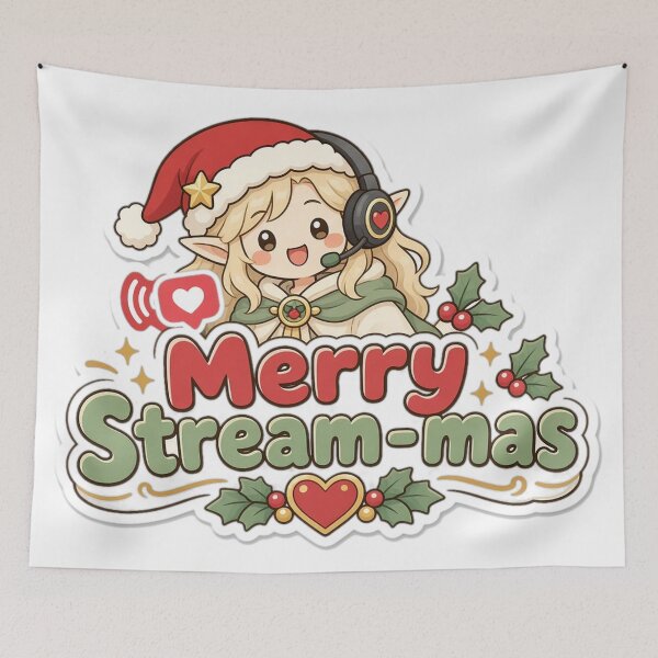Artikelvorschau, Streamer Christmas Merry Stream-mas Gift entworfen und verkauft von Soft Merch.