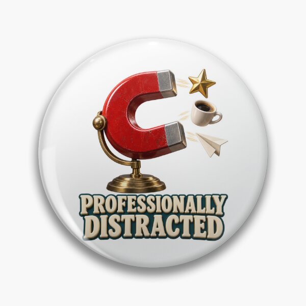 Item preview, Professionally Distracted Desk Magnet designed and sold by TrendTribeTP.
