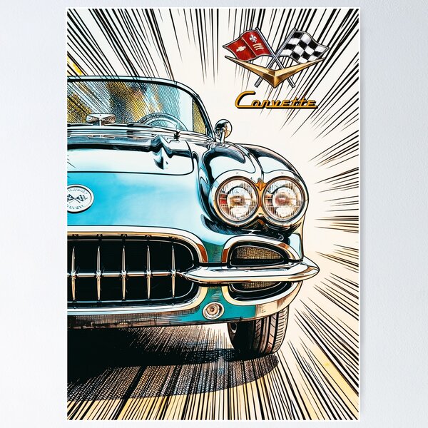 Item preview, Vintage Sports Car Speed Lines Retro Automotive Illustration designed and sold by OUTLAWND.