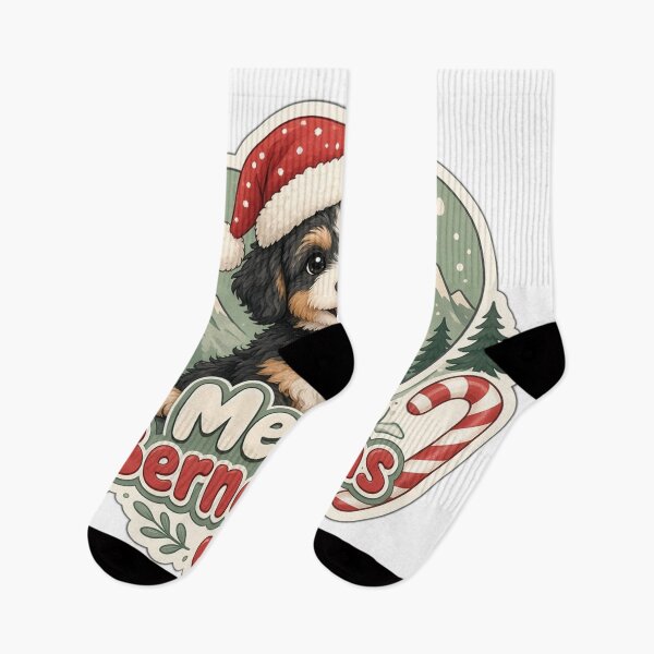 Item preview, Bernedoodle Christmas Merry Berne-mas Gift designed and sold by Soft Merch.