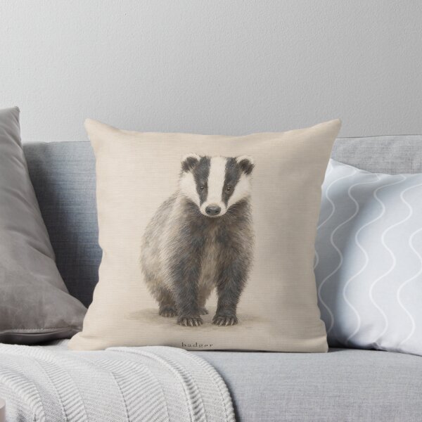 Item preview, Badger Nursery Watercolor | Woodland Wall Art designed and sold by FixationStudio.