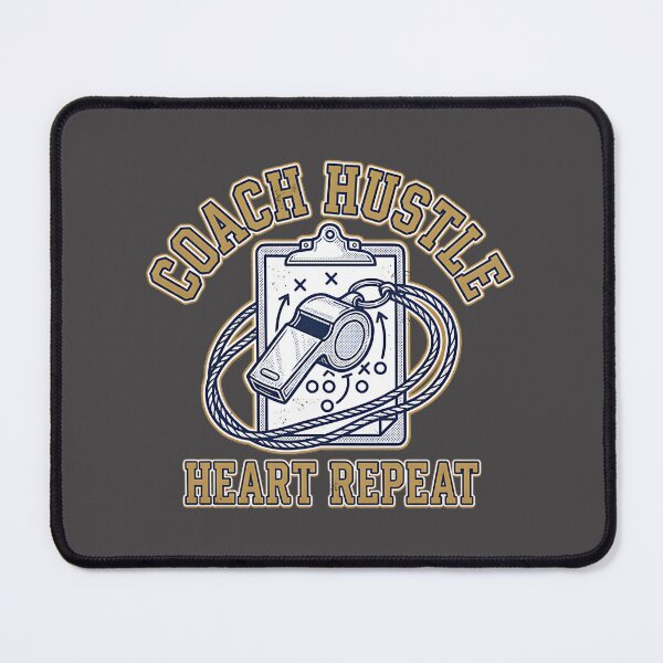 Item preview, Coach Hustle Heart Repeat Inspirational Sports Motivational Design with Whistle and Clipboard designed and sold by moharchi.