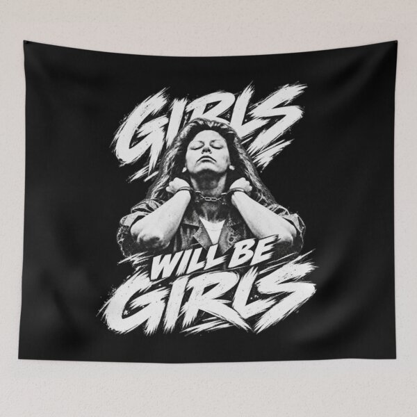 Item preview, Aileen Wuornos Girls Will Be Girls Orange Purple Retro Handcuffs Portrait designed and sold by ytokkeq.