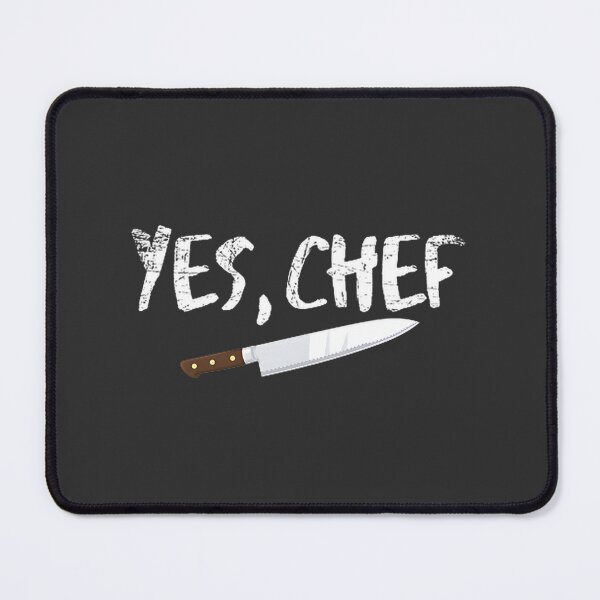Item preview, Yes Chef Bold Typography Kitchen Cooking Design designed and sold by thiefofblood0w0.