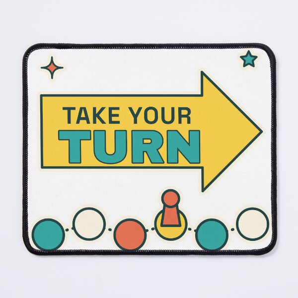 Item preview, Take Your Turn - Retro Board Game Arrow designed and sold by Playful Paper Club.