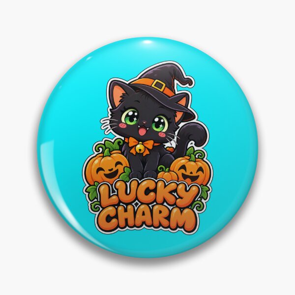 Item preview, Lucky Charm - Cute Black Cat Halloween Sticker designed and sold by Visual Dept..