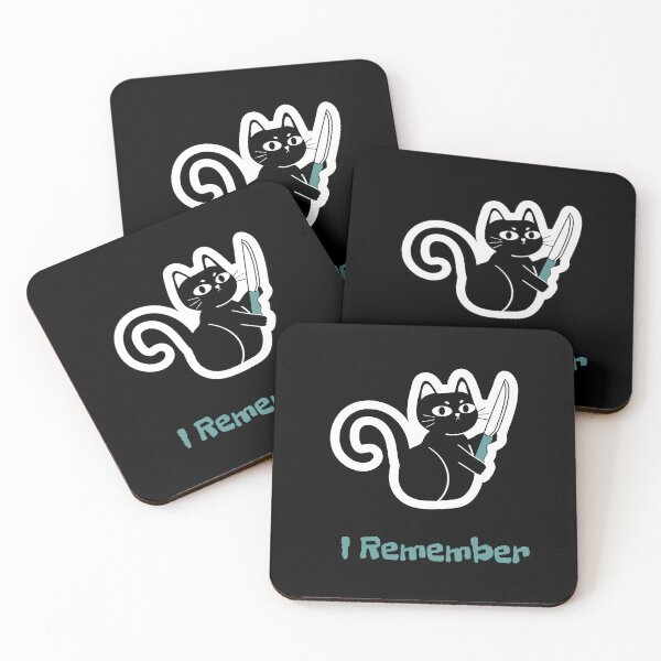 Item preview, I Remember | Killer Cat | Dark Humor Reaction Cat designed and sold by ContigoART.