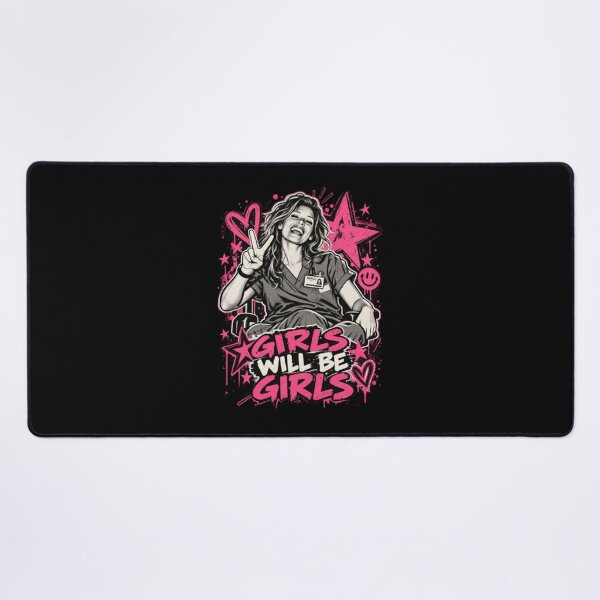 Item preview, Aileen Wuornos Girls Will Be Girls Pink Graffiti Peace Sign Portrait designed and sold by ytokkeq.
