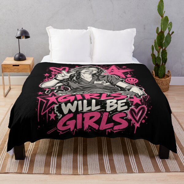 Item preview, Aileen Wuornos Girls Will Be Girls Pink Graffiti Peace Sign Portrait designed and sold by ytokkeq.
