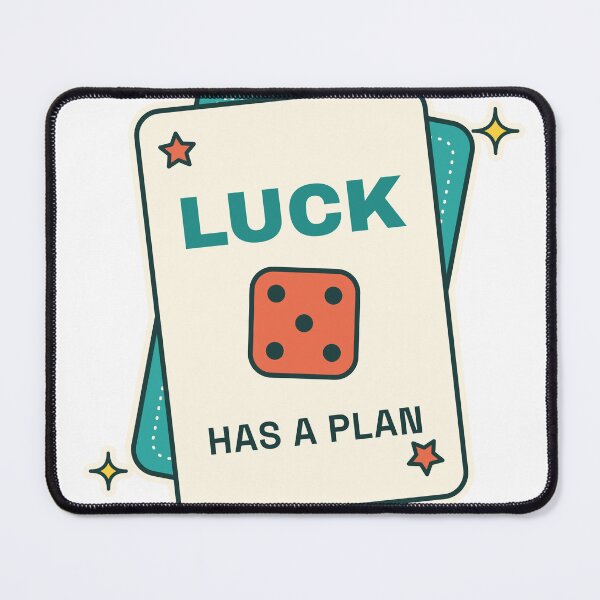 Item preview, Luck Has a Plan - Retro Playing Card and Dice designed and sold by Playful Paper Club.
