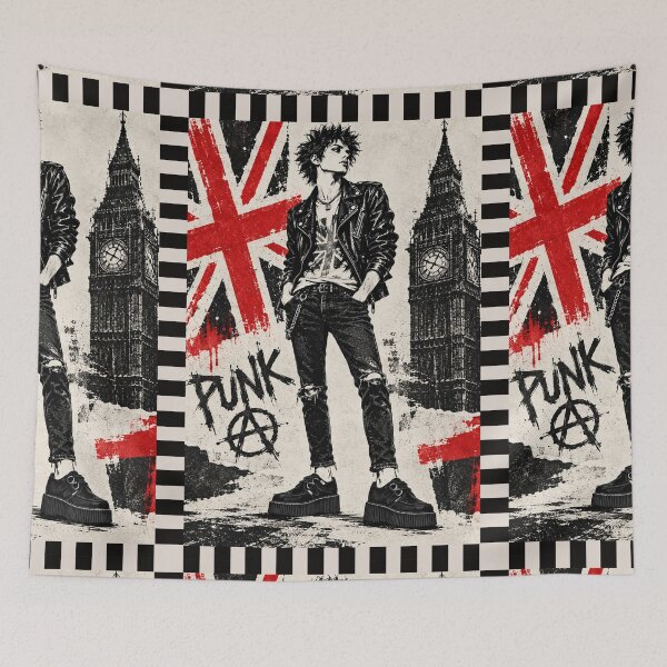 Artikelvorschau, Britische Punk-Illustration entworfen und verkauft von Lifer Art and Design.