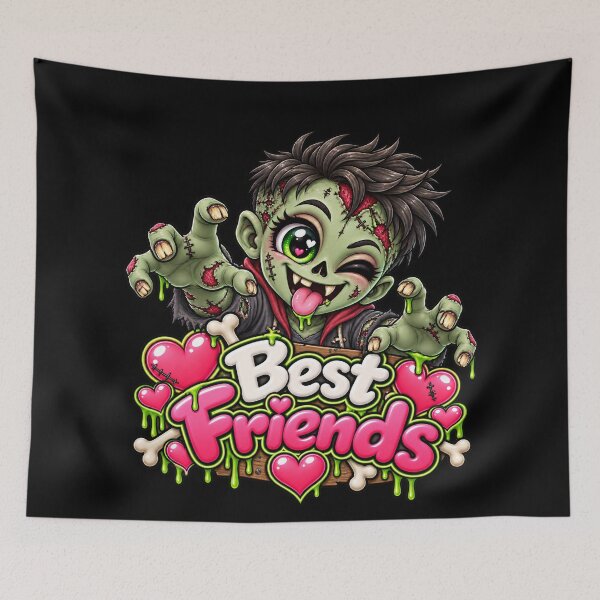 Item preview, Best Friends Male Zombie – Cute Creepy Kawaii Undead Guy designed and sold by aventi24.