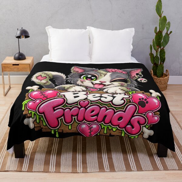 Item preview, Title: Best Friends Zombie Kitten – Cute Creepy Kawaii Undead Cat designed and sold by aventi24.