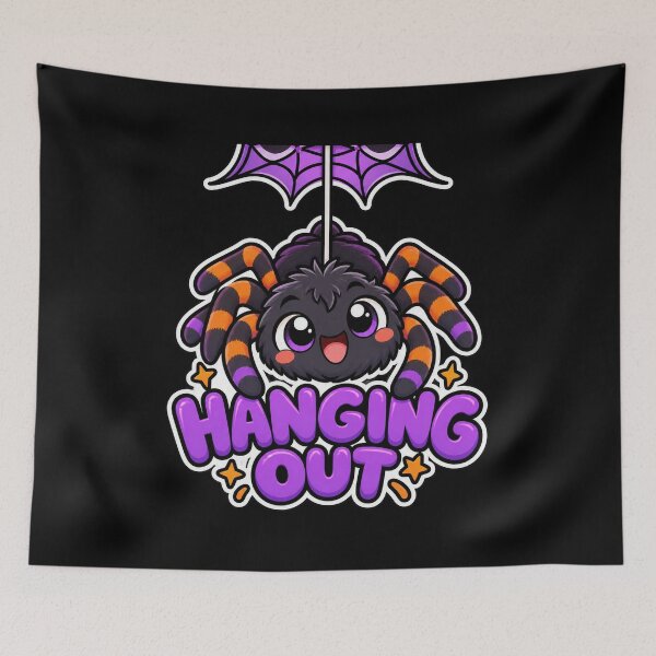 Item preview, Hanging Out - Cute Spider Halloween Sticker designed and sold by Visual Dept..