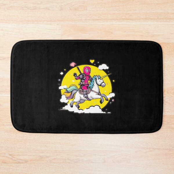 Item preview, Deadpool Riding a Unicorn Fantasy Illustration with Vibrant Colors designed and sold by CharleyDraws.