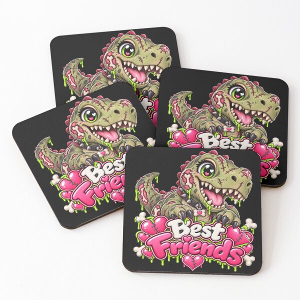 Item preview, Best Friends Zombie T-Rex – Cute Creepy Kawaii Undead Dinosaur designed and sold by aventi24.
