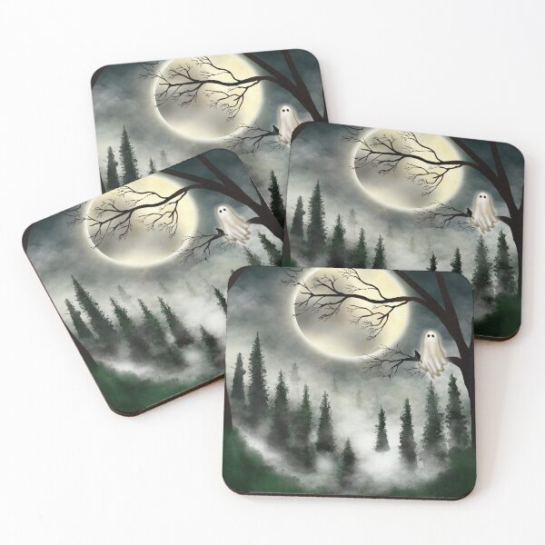 Item preview, The ghost lives with the cat in solitude atop the tree. designed and sold by Puifai2489.