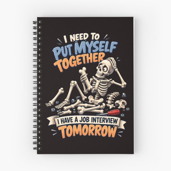 Item preview, Job Interview Tomorrow – Funny Skeleton Putting Himself Together designed and sold by Tadeusz1.