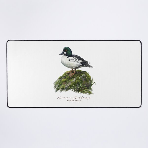 Item preview, Common Goldeneye on Mossy Rock Bird Illustration designed and sold by Takeda-art.