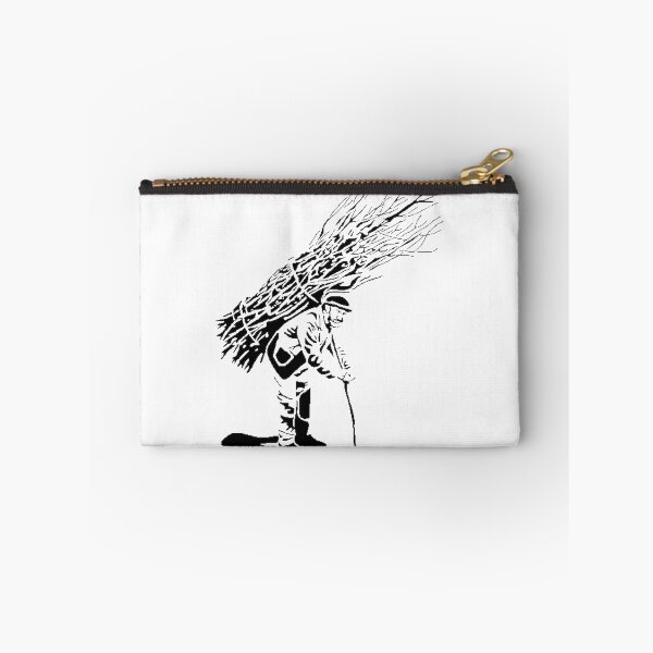 Item preview, Man Carrying Black Wooden Plank Illustration Design designed and sold by Nick Crompton.