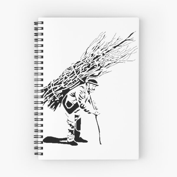 Item preview, Man Carrying Black Wooden Plank Illustration Design designed and sold by Nick Crompton.