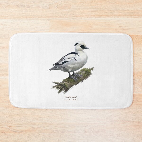 Item preview, Smew by the Water Bird Illustration designed and sold by Takeda-art.