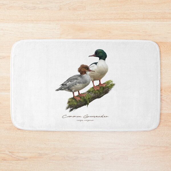 Item preview, Common Goosander on Mossy Log Bird Illustration designed and sold by Takeda-art.