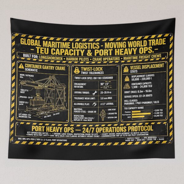 Item preview, Global Maritime Logistics Container Ship Port Shirt designed and sold by StudioBilly3000.