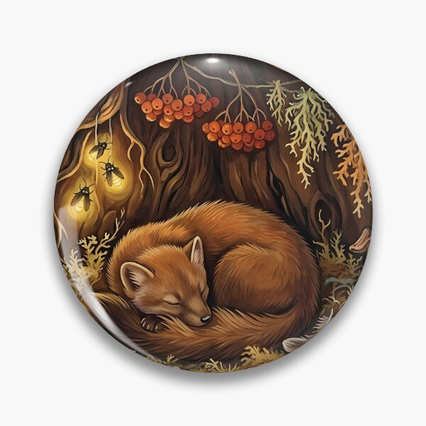 Item preview, Winter Den: Sleeping Pine Marten designed and sold by Amber Bloom Wilds.