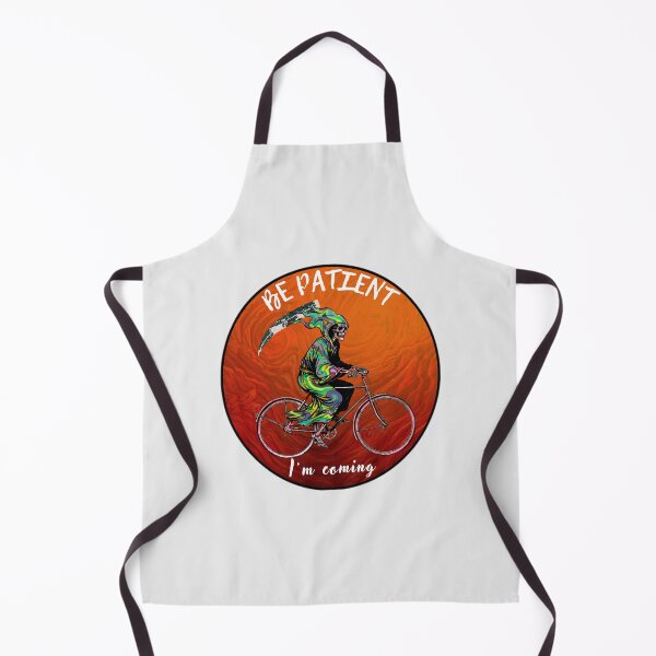 Item preview, Be Patient I'm Coming - Funny Grim Reaper Riding Bicycle designed and sold by Stefanrajzer.
