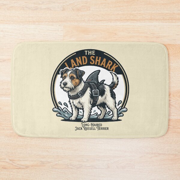 Item preview, Long-Haired Jack Russell Land Shark - Funny Terrier Art designed and sold by Vin  Zzep.
