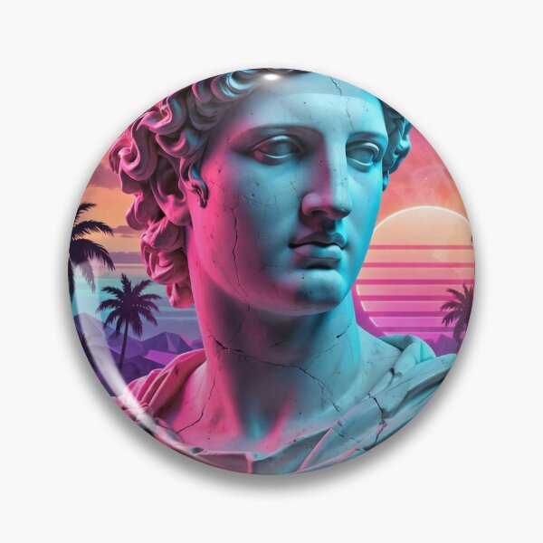 Item preview, Vaporwave Apollo — Marble Bust, Palms and Retro Sun designed and sold by kooliros14.