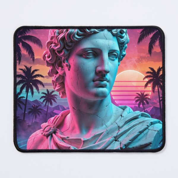 Item preview, Vaporwave Apollo — Marble Bust, Palms and Retro Sun designed and sold by kooliros14.