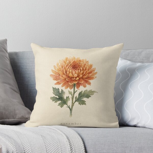 Item preview, November Birth Flower Chrysanthemum Watercolor | Botanical Wall Art designed and sold by FixationStudio.