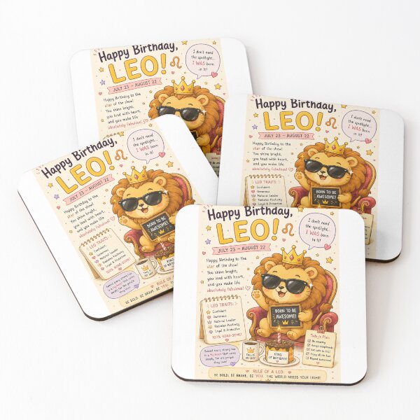 Item preview, Leo Birthday Lion – Funny Zodiac Birthday Celebration designed and sold by MysticPurpleHue.