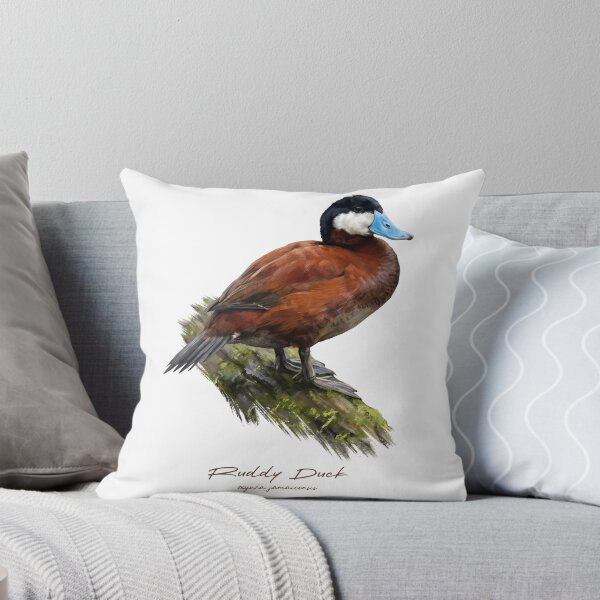 Item preview, Ruddy Duck on Mossy Log Bird Illustration designed and sold by Takeda-art.