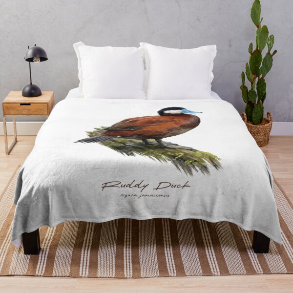 Item preview, Ruddy Duck on Mossy Log Bird Illustration designed and sold by Takeda-art.