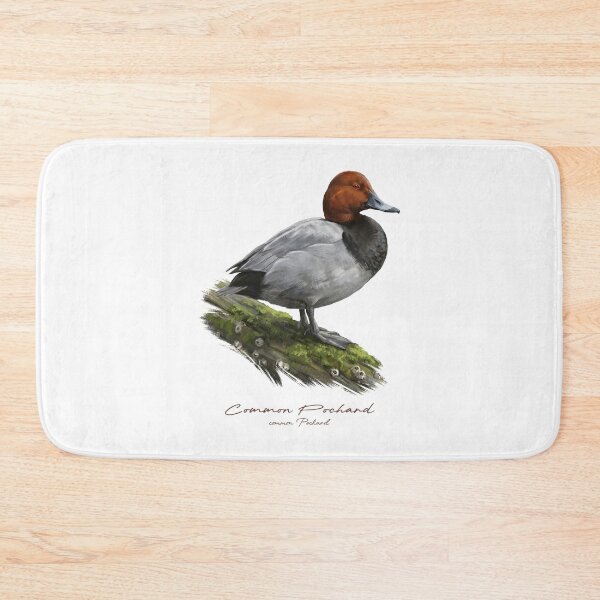 Item preview, Common Pochard on Mossy Log Bird Illustration designed and sold by Takeda-art.