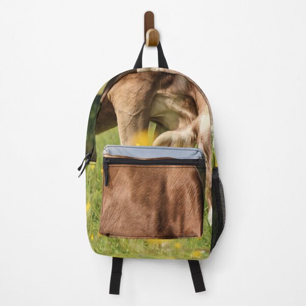 Item preview, Brown Cow Grazing in Summer Wildflower Pasture designed and sold by Foxieri.