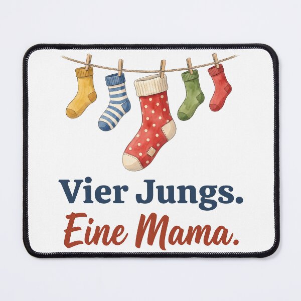 Item preview, Four boys. One mom. – Mom of four sons (German saying) designed and sold by style-dk.
