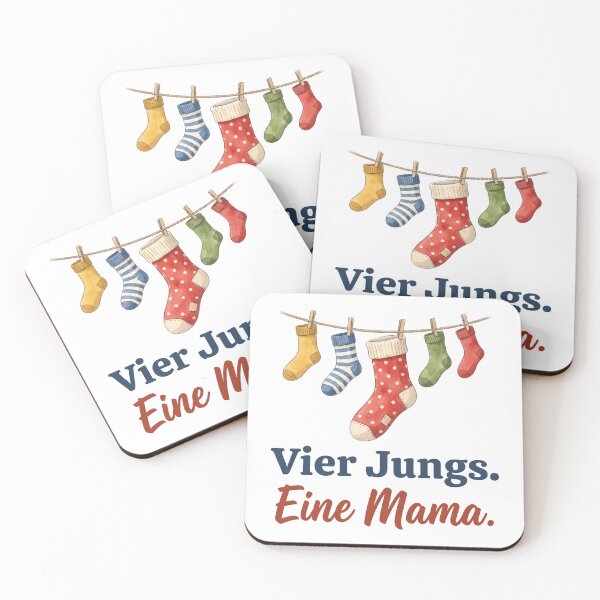 Item preview, Four boys. One mom. – Mom of four sons (German saying) designed and sold by style-dk.