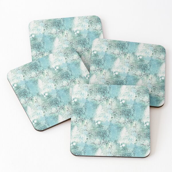 Item preview, Textured Grunge Abstract in White and Aquamarine designed and sold by Artistestella.