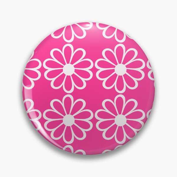 Item preview, Hot Pink Girly Flowers Geo Pattern designed and sold by kierkegaard.