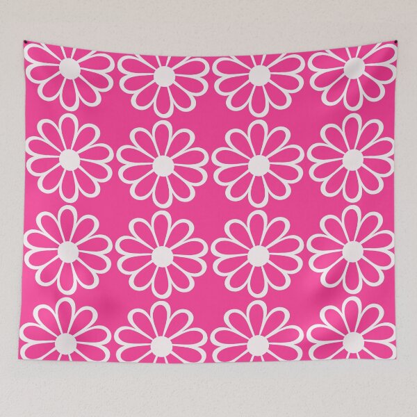 Item preview, Hot Pink Girly Flowers Geo Pattern designed and sold by kierkegaard.