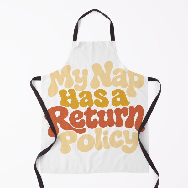 Aperçu de l'œuvre Nap Return Policy Retro Bubble Lettering Humor créée et vendue par Bikivuno.