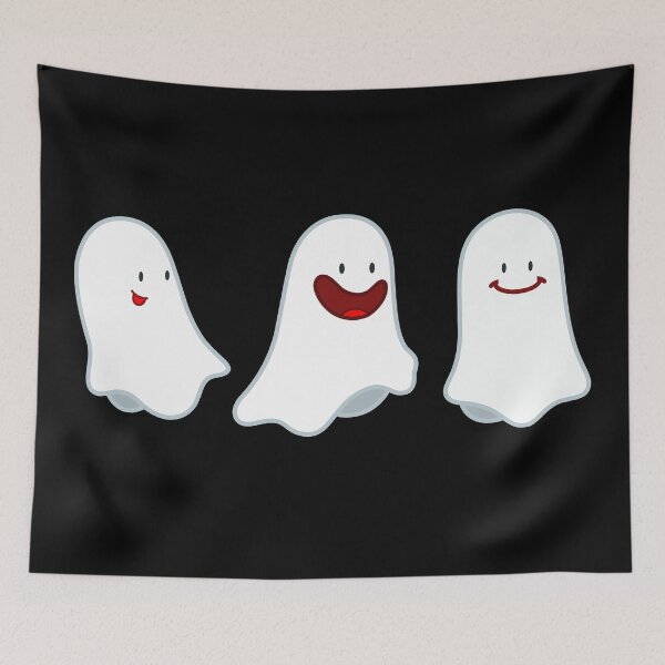 Item preview, Cute Smiling Ghosts Minimalist Halloween Pattern designed and sold by HÉRCULES VERSIANI.