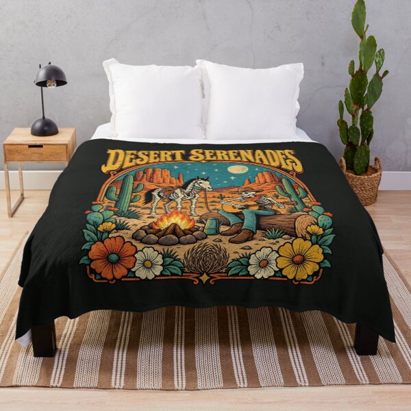 Item preview, Desert Serenades – Skeleton Cowboy Campfire designed and sold by AwesomeBeyondLimits.
